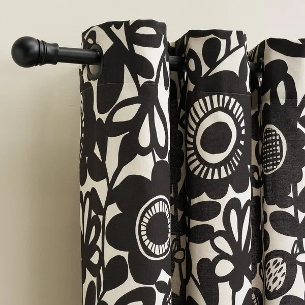 Habitat x Scion Eyelet Curtains - Black & white - 117x137cm