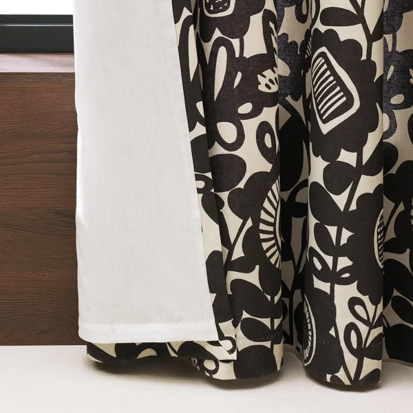 Habitat x Scion Eyelet Curtains - Black & white - 117x137cm