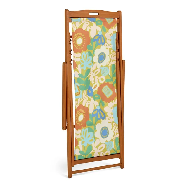Habitat x Scion Folding Wooden Garden Deck Chair - Kukkia