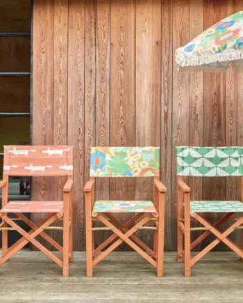 Habitat x Scion Folding Wooden Garden Director Chair-Kukkia