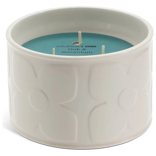 Habitat x Scion Multiwick Candle - Oak & Geranium
