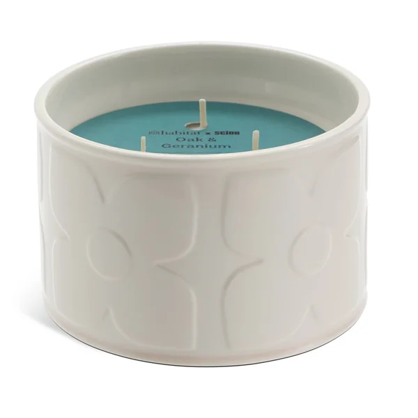 Habitat x Scion Multiwick Candle - Oak & Geranium