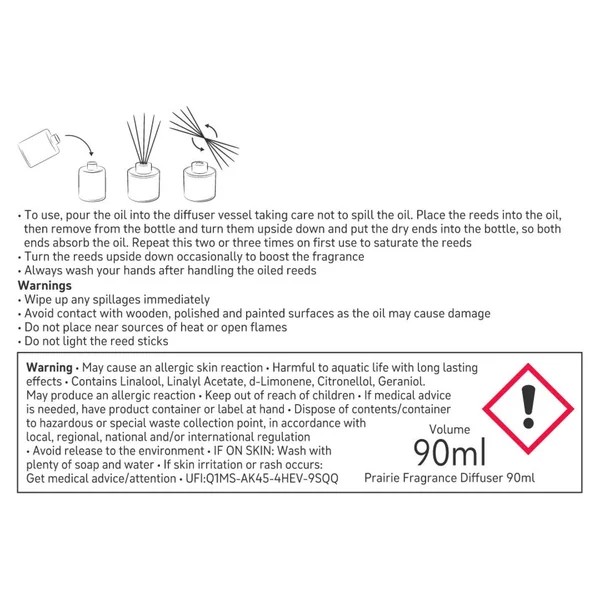 Habitat x Scion Prairie 90ml Reed Diffuser - Oak & Geranium