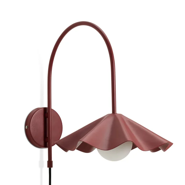 Habitat Yuno Pleat Arch Metal Wall Light - Red