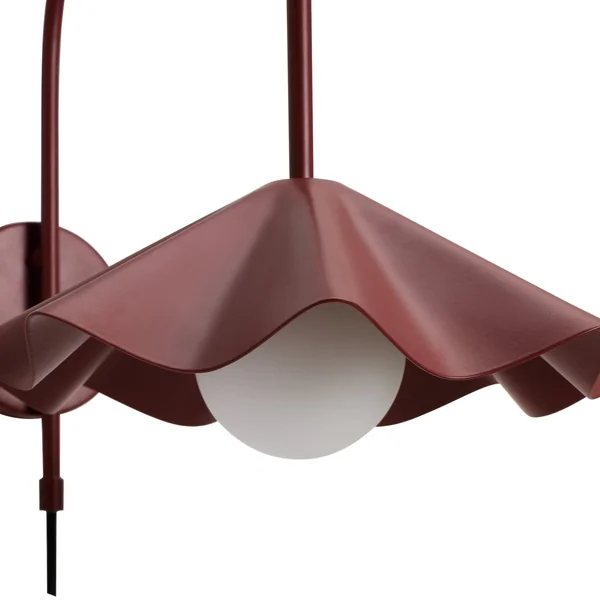 Habitat Yuno Pleat Arch Metal Wall Light - Red