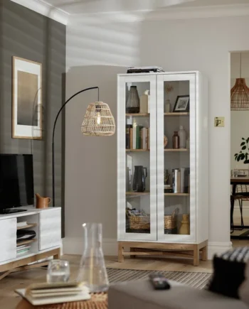 Habitat Zander Display Unit - White & Oak Effect