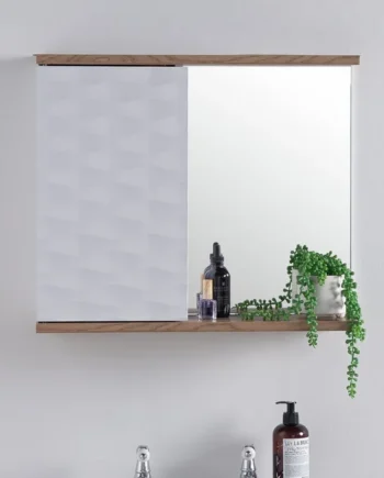 Habitat Zander Mirrored Cabinet - White