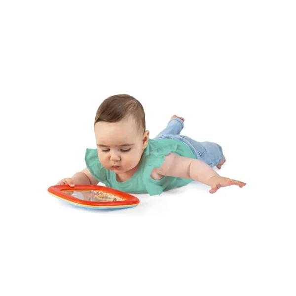 Halilit Baby Tummy Time Shaking Drum – Musical Sensory Toy for Infants 3 Months+ | Includes Tummy-Time Booklet | Develops Motor Skills, Rhythm & Coordination | BPA-Free | Colours May Vary