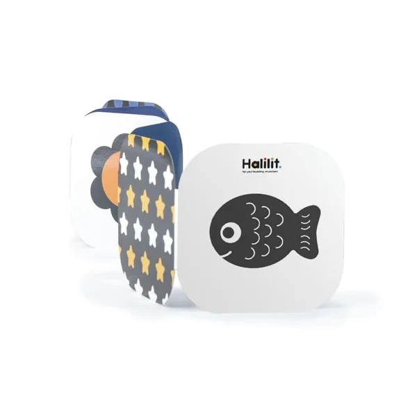 Halilit Baby Tummy Time Shaking Drum – Musical Sensory Toy for Infants 3 Months+ | Includes Tummy-Time Booklet | Develops Motor Skills, Rhythm & Coordination | BPA-Free | Colours May Vary