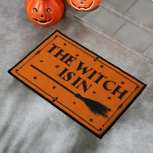 Hallow Scream Washable Door Mat - The Witch Is In