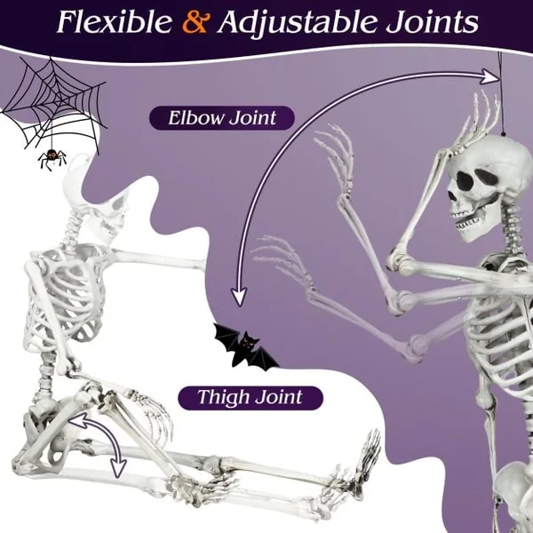 Halloween Life Size Full Body Skeleton Festival Skeleton Prop Decoration