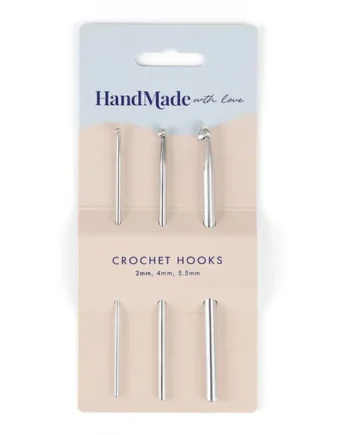 Hand Made With Love Crochet Hooks 3 Pack