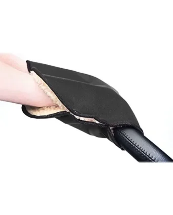 Hand Warmer Pram Hand Muff Gloves Pram Muff 40 x 45 cm Water and Wind Resistant Fabric Universal Size for Pushchairs Buggies (Black)