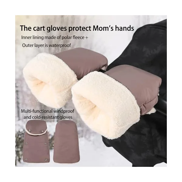 Handmuffs, Gloves Hand Warmer Strollers Pram Hand Muff Waterproof and Windproof for Pushchair Pram Winter Strollers Accessories