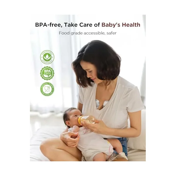 Haokoo Electric Breast Pump Wearable, Lightweight Hands-Free, Double Pump | For Breastfeeding Moms at Home, Work & Travel, 3 Modes 12 Levels, 40dB Quiet, 2.5H Battery, Easy Clean, BPA-Free