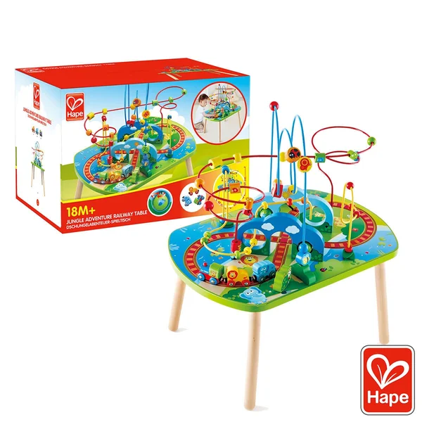 Hape Jungle Adventure Railway Table - Model E3824 (18+ Months)