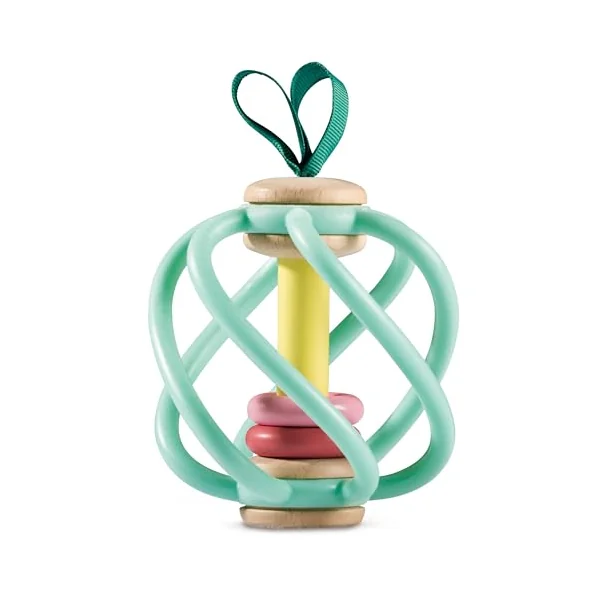 Hape Teether Baby Toy, Apple Grab Toy, Soft & Easy-to-Grip, Teething & Motor Skill Development, 3M+
