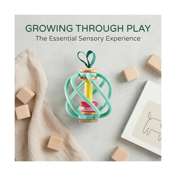 Hape Teether Baby Toy, Apple Grab Toy, Soft & Easy-to-Grip, Teething & Motor Skill Development, 3M+