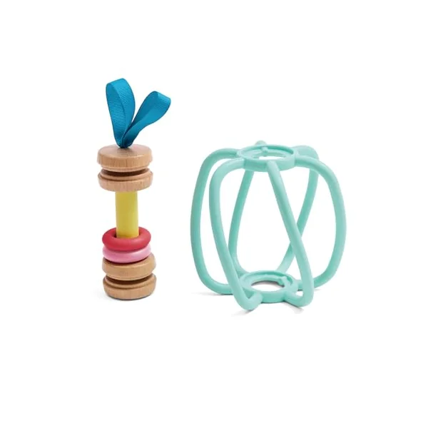 Hape Teether Baby Toy, Apple Grab Toy, Soft & Easy-to-Grip, Teething & Motor Skill Development, 3M+