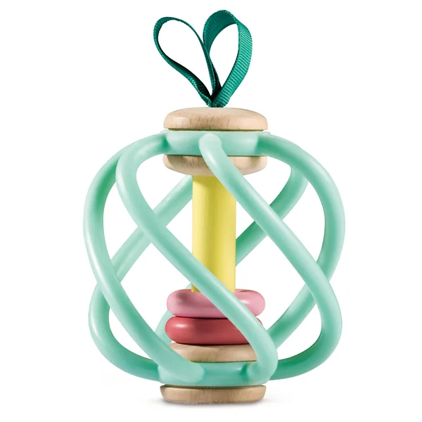 Hape Teether Baby Toy, Apple Grab Toy, Soft & Easy-to-Grip, Teething & Motor Skill Development, 3M+
