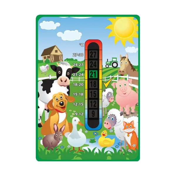 Happy Family Farm Animals Baby Nursery & Room Safety Temperature Thermometer