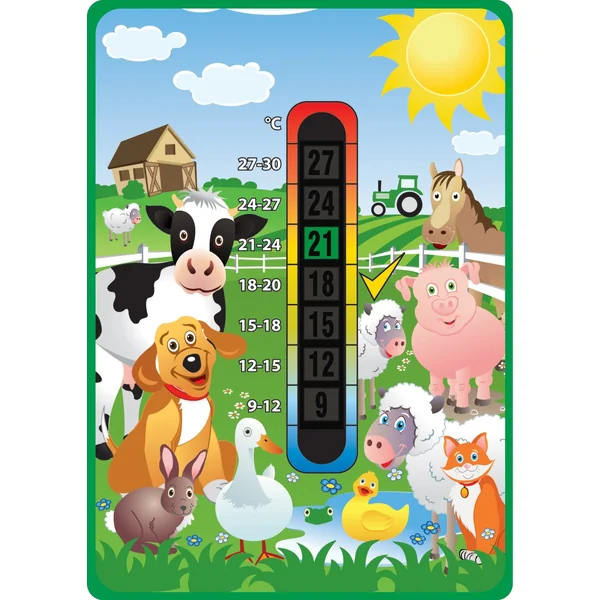 Happy Family Farm Animals Baby Nursery & Room Safety Temperature Thermometer