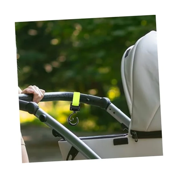 Happyyami 2pcs Stroller Hooks for Stroller Motorcycle Electric Scooter Strap Hook Multipurpose Hangers for Diaper Bags