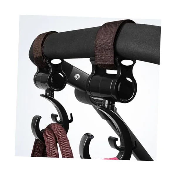 Happyyami 2pcs Stroller Hooks for Stroller Motorcycle Electric Scooter Strap Hook Multipurpose Hangers for Diaper Bags