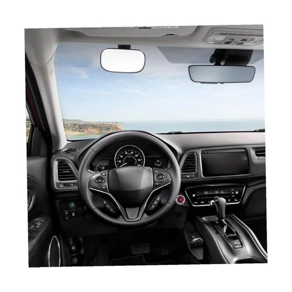 Happyyami Black Rear Facing Car Seat Mirror with Secure Clamp and Glass for Backseat Baby Monitoring Car Interior Accessory Ensuring Safe Driving for Parents