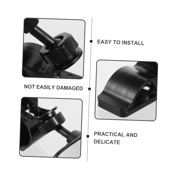 Happyyami Black Rear Facing Car Seat Mirror with Secure Clamp and Glass for Backseat Baby Monitoring Car Interior Accessory Ensuring Safe Driving for Parents
