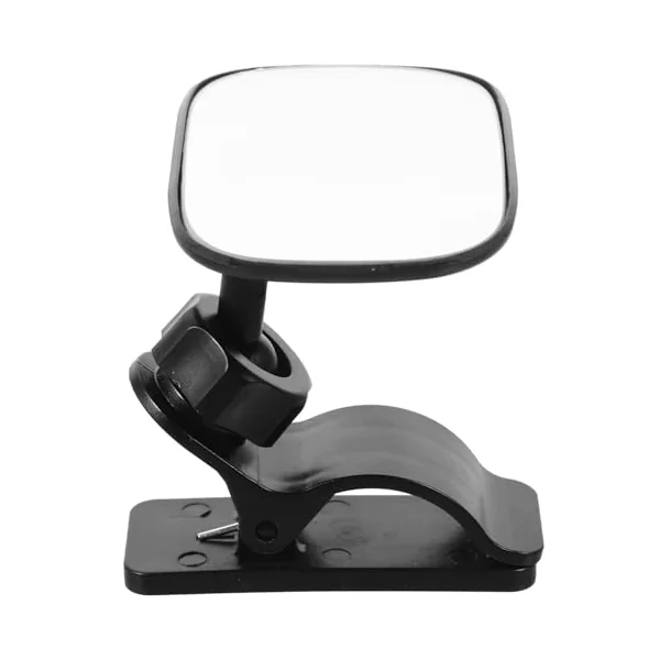 Happyyami Black Rear Facing Car Seat Mirror with Secure Clamp and Glass for Backseat Baby Monitoring Car Interior Accessory Ensuring Safe Driving for Parents