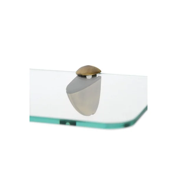 Harbour Housewares 3x Floating Glass Shelves - 50cm - Gold Brackets - Bathroom Shower Storage Vanity Display Unit Shelf
