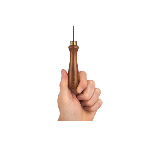 Hardys 3pc Bradawl Set - Square Point, Round Point, Chisel Point, Carbon Steel Heads and Wooden Handle - 5 inch (127mm)