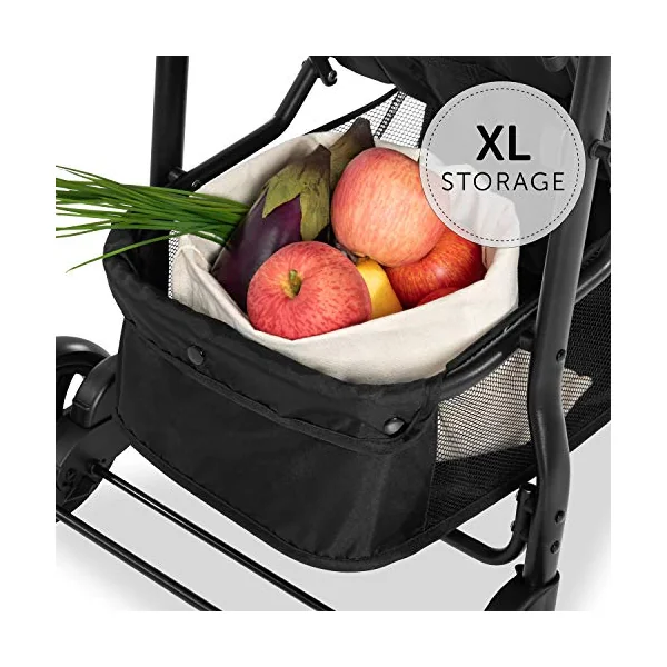 hauck Citi Neo 3, Grey - 3 Wheeled Pushchair with Raincover, Cup Holder & Tray, Lightweight (only 7.5 kg), Compact & One Hand Folding, XL Basket, from Birth up to 22 kg