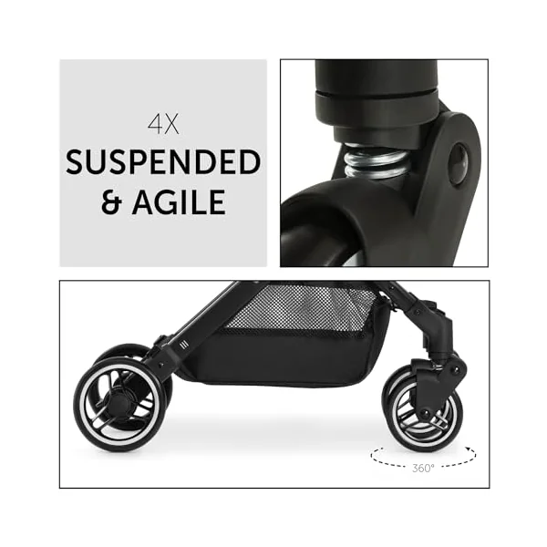 hauck Travel N Care, Dark Navy Blue - GOLD WINNER Mother & Baby Awards 2024, Lightweight Travel Pushchair with Raincover, Suspension, Compact & Foldable, UPF 50+ Fully Reclining from Birth up to 22 kg