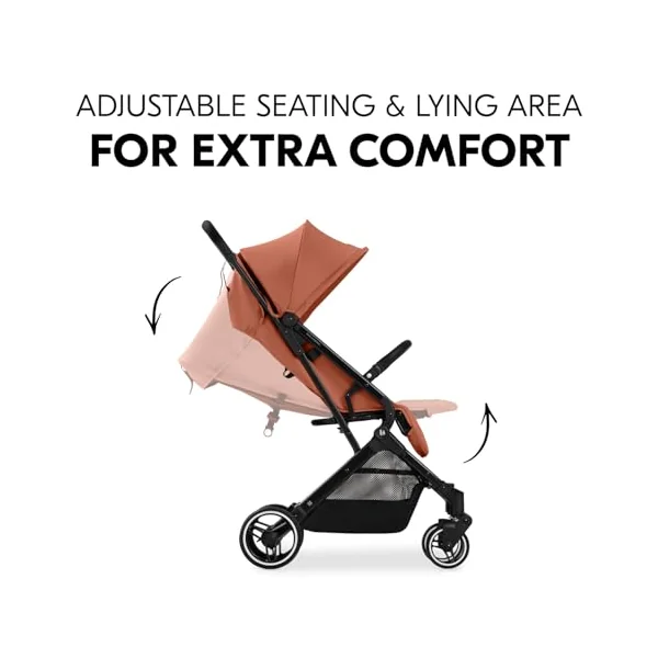 hauck Travel N Care Plus, Cork - Lightweight Travel Pushchair with Raincover, Head Cushion Suspension, Compact & Foldable, UPF 50+, Fully Reclining from Birth up to 22 kg