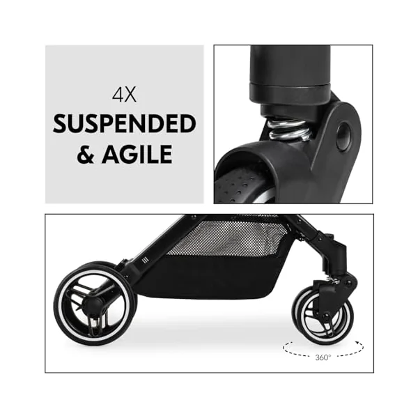 hauck Travel N Care Plus, Cork - Lightweight Travel Pushchair with Raincover, Head Cushion Suspension, Compact & Foldable, UPF 50+, Fully Reclining from Birth up to 22 kg