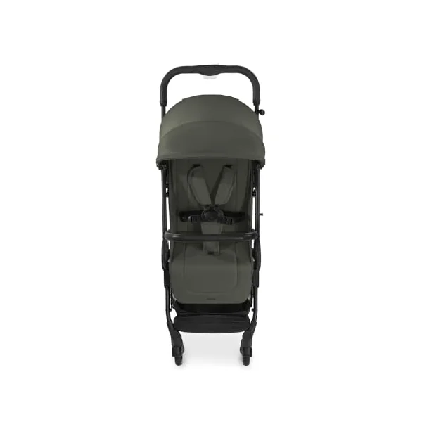 hauck Travel N Care Travel Buggy for Children from Birth to 22 kg with Reclining Function, Ultralight - 6.9 kg, Small Foldable with One Hand, UPF 50+, EVA Wheels, Basket up to 3 kg (Dark Olive)