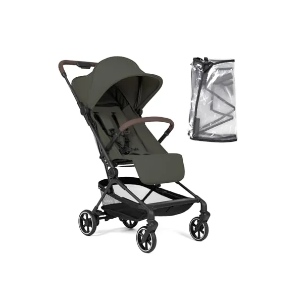 hauck Ultra Light Carbon Pushchair Cabin Approved, Lite N Care Dark Olive | 5.5 kg German Design Award 2026, One-Hand Fold, Rain Cover, Travel Stroller with Carry Strap, XL UPF 50+ Hood, Birth to 22 kg
