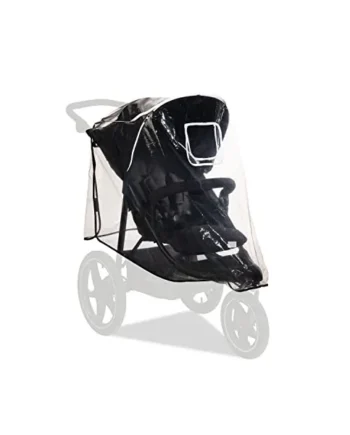 Hauck Universal 3 Wheel Raincover, Transparent - Fits 3 Wheeled Stollers, Pushchairs, Buggys & Prams, Waterproof & Durable, Reflective Trim