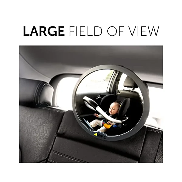 Hauck Watch Me 1 Baby Car Mirror for Back Seat, Rear View Baby Car Seat Mirror to See Rear Facing Infants and Babies, 21 x 19 cm