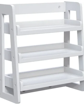 Hayle Matt White Wood Rectangular Wall-mounted Bathroom Shelf (D)20cm (H)53cm (L)20cm