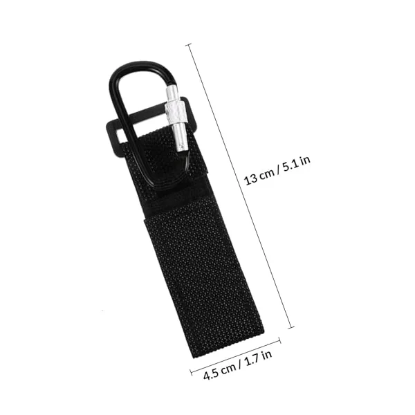 Healvian 2 Pcs Pram Hook Sturdy Pram Clips with Pu Strap and Aluminum Alloy, Black, Heavy-Duty for Bags and Keys, for Crib and Traction Belt, Shopping Use