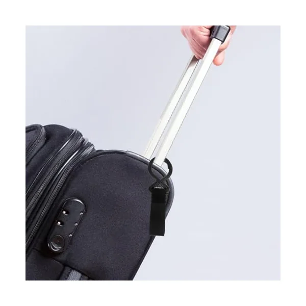 Healvian 6pcs Universal Black Nylon Stroller Hooks for Diaper Bag with Sturdy and Safe Practical Design, Multi-Purpose Hanging Bag Hooks Suitable for Stroller and Travel Use