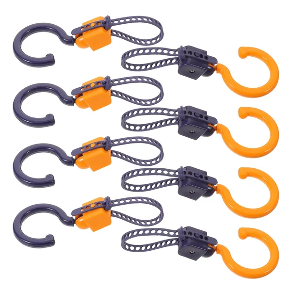 Healvian Accessory Swivel Silicone and Design Padding Degree Nonslip 8pcs Multipurpose Hooks with 360 Adjustable Abs Stroller Pram Hooks for Bags and Cup Holders, for Crowded Malls