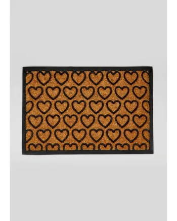 Heart Rubber & Coir Doormat