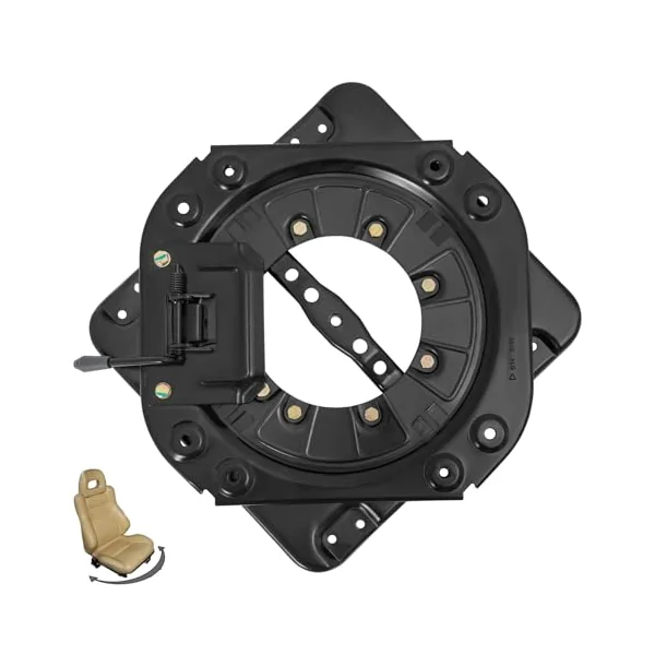 Heavy Duty Seat Swivel Base, 360° Rotating Car Seat Base, 3mm Cold Rolled Steel Plate, Universal Swivel Mount, 286.6lbs Load Capacity, for RVs, Campers, Trucks, Buses, Commercial Vehicles