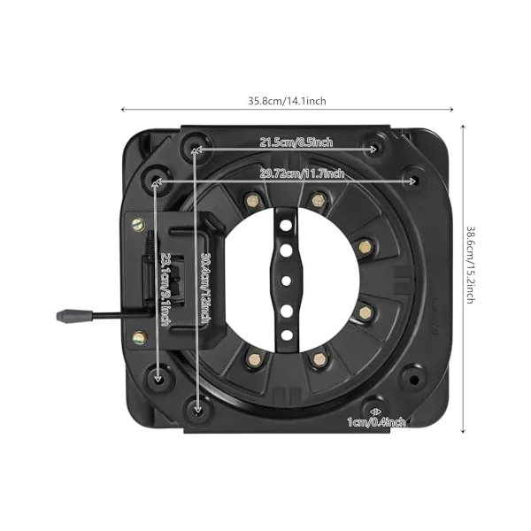 Heavy Duty Seat Swivel Base, 360° Rotating Car Seat Base, 3mm Cold Rolled Steel Plate, Universal Swivel Mount, 286.6lbs Load Capacity, for RVs, Campers, Trucks, Buses, Commercial Vehicles