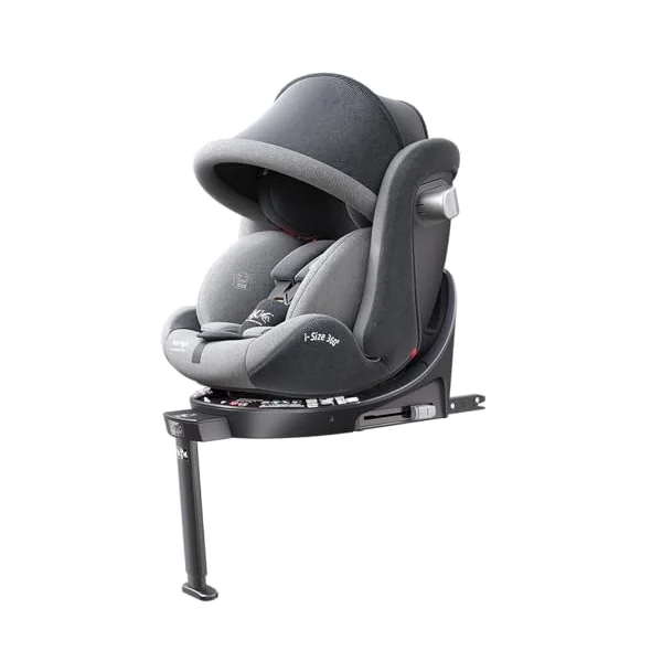 Heekin 360 Swivel i-Size Baby Car Seat with ISOFIX, for Newborn to 12 Years Old (40-150cm), Group 0+/1/2/3, Rear Facing with 4 Recline Positions, with a Sun Cover