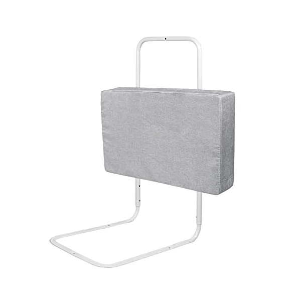 HENGMEI Bed Rail Bed Guard 60cm Children's Bed Rail Height Adjustable Fall Proof Bed Rail 40-60 cm Adjustable Steel Tube for Children's Beds, Parent's Beds, Grey
